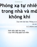 Bài thuyết trình: Phóng xạ tự nhiên trong nhà và mỏ không khí