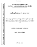Luận văn: Ứng dụng một số phương pháp tính toán xây dựng phần mềm trợ giúp điều trị thuốc chống đông đường .