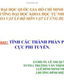 Bài thuyết trình Vật lý ứng dụng: Tính các thành phần phân cực phi tuyến