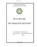 Đồ án môn học: Quy hoạch sử dụng đất xã Trường Yên