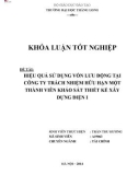 Khóa luận tốt nghiệp: Nâng cao hiệu quả sử dụng vốn lưu động tại Công ty TNHH MTV Khảo sát Thiết kế Xây dựng Điện I