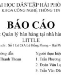 Đề tài: Quản lý bán hàng tại nhà hàng The Little