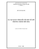 Luận án Tiến sĩ Toán học: Đa tạp quán tính đối với một số lớp phương trình tiến hóa