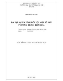 Tóm tắt Luận án Tiến sĩ Toán học: Đa tạp quán tính đối với một số lớp phương trình tiến hóa