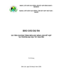 Báo cáo dự án: Cải tiến chương trình môn học Nông lâm kết hợp tại trường Đại học Tây Nguyên