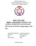 Bài tập lớn: Tìm hiểu TPP, vai trò của Mỹ trong TPP và lợi ích của TPP đối với ngành Logistics ở Việt Nam