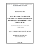 Luận văn Thạc sĩ Khoa học môi trường: Phân tích sinh cảnh sống của Gấu ngựa (Ursus thibetanus Cuvier, 1823) tại khu bảo tồn thiên nhiên Pù Luông, tỉnh Thanh Hóa