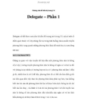 Những chủ đề tiến bộ trong C# - Delegate – Phần 1