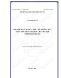 Tóm tắt Luận văn Thạc sĩ Kiến trúc: Đặc điểm kiến trúc nhà thờ Thiên Chúa Giáo xây dựng trên địa bàn Hà Nội thời Pháp thuộc