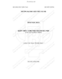 Tóm tắt Luận văn Thạc sĩ Kiến trúc: Kiến trúc chợ nội thành Hà Nội (tồn tại và phát triển)