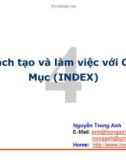 Cách tạo và làm việc với Chỉ Mục (INDEX)