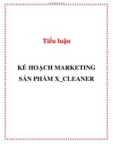 Bài tiểu luận: Kế hoạch marketing sản phẩm X_CLEANER