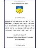 Luận văn Thạc sĩ Kỹ thuật: Các nguyên nhân dẫn đến sự thay đổi thiết kế trong giai đoạn thi công gây ảnh hưởng đến tiến độ thi công công trình dân dụng ở Cà Mau và đề xuất biện pháp khắc phục – hạn chế