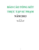 BÁO CÁO TỔNG KẾT THỰC TẬP SƯ PHẠM NĂM 2013