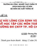 Thuyết trình chuyên đề 14: Sự hài lòng của sinh viên về học tập các môn Toán tại Trường ĐH CNTT TP. Hồ Chí Minh