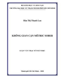 Luận văn Thạc sĩ Toán học: Không gian cận Mêtric Sober