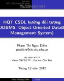 Bài giảng Hệ quản trị cơ sở dữ liệu hướng đối tượng - Phạm Thị Ngọc Diễm