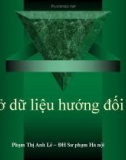 Bài giảng Cơ sở dữ liệu hướng đối tượng: Phần mở đầu - Phạm Thị Anh Lê