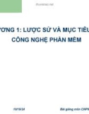 Bài giảng môn Công nghệ phần mềm