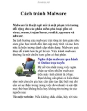 Cách tránh Malware