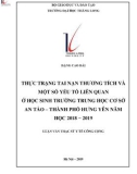 Tóm tắt luận văn Thạc sĩ Y tế công cộng: Thực trạng tai nạn thương tích và một số yếu tố liên quan ở học sinh trường trung học cơ sở An Tảo – Thành phố Hưng Yên năm học 2018−2019