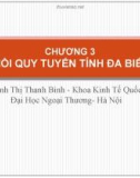 Bài giảng Kinh tế lượng: Chương 3 - TS. Đinh Thị Thanh Bình