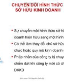 Bài giảng Luật kinh doanh: Bài 10 - ThS. Nguyễn Quốc Sỹ