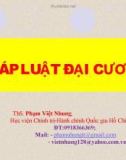 PHÁP LUẬT ĐẠI CƯƠNG.ThS. Phạm Việt Nhung