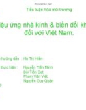 Tiểu luận Hóa môi trường: Hiệu ứng nhà kính và biến đổi khí hậu đối với Việt Nam