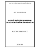 Luận án Tiến sĩ Xã hội học: Vai trò của truyền thông đại chúng trong thực hiện quyền trẻ em ở tỉnh Bình Phước hiện nay