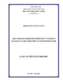 Luận án Tiến sĩ Xã hội học: Việc tham gia nhóm phi chính thức và hành vi sai lệch của học sinh THPT tại thành phố Hà Nội