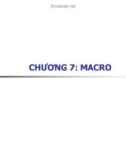 Bài giảng Hệ quản trị cơ sở dữ liệu Access chương 7: Macro