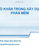 Bài giảng Khó khăn trong xây dựng phần mềm: Chương 0 - ThS. Phạm Đào Minh Vũ