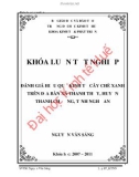 Khóa luận tốt nghiệp: Đánh giá hiệu quả kinh tế cây chè xanh trên địa bàn xã Thanh Thủy - huyện Thanh Chương - tỉnh Nghệ An