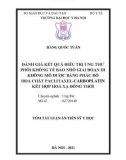 Tóm tắt Luận án Tiến sĩ Y học: Đánh giá kết quả điều trị ung thư phổi không tế bào nhỏ giai đoạn III không mổ được bằng phác đồ hóa chất Paclitaxel – Carboplatin kết hợp hóa xạ đồng thời