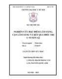 Luận án Tiến sĩ Y học: Nghiên cứu đặc điểm lâm sàng, cận lâm sàng và kết quả điều trị u tuyến lệ