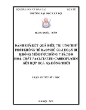 Luận án Tiến sĩ Y học: Đánh giá kết quả điều trị ung thư phổi không tế bào nhỏ giai đoạn III không mổ được bằng phác đồ hoá chất Paclitaxel - Carboplatin kết hợp hoá xạ đồng thời