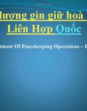 Bài giảng Lực lượng gìn giữ hoà bình Liên Hợp Quốc