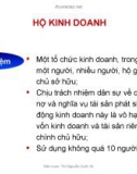 bài giảng môn học luật kinh doanh phần 2 - HỘ KINH DOANH