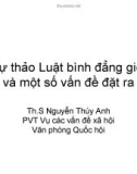 Bài giảng Dự thảo Luật bình đẳng giới và một số vấn đề đặt ra