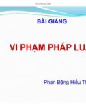 Bài giảng Vi phạm pháp luật - Phan Đặng Hiếu Thuận