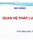 Bài giảng Quan hệ pháp luật - Phan Đặng Hiếu Thuận