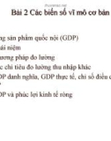 Bài giảng Kinh tế vĩ mô 1: Bài 2 - Phạm Xuân Trường