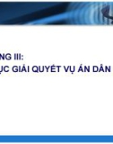 Bài giảng Luật Tố tụng dân sự - Chương 3: Thủ tục giải quyết vụ án dân sự