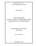 Luận văn Thạc sĩ Quản lý giáo dục: Quản lý hoạt động giáo dục lao động ở trường tiểu học trên địa bàn thị xã Dĩ An, tỉnh Bình Dương