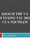 Bài giảng Luật Hình sự: Bài 5 - ThS. Vũ Thị Thúy