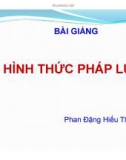 Bài giảng Hình thức pháp luật - Phan Đặng Hiếu Thuận