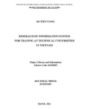 Doctoral thesis summary: Research of Information System for training at technical universities in Vietnam