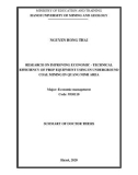 Summary of Doctor thesis: Research on improving economic - Technical efficiency of prop equipment using in underground coal mining in Quang Ninh area