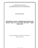 Khóa luận tốt nghiệp MÔ PHỎNG LŨ BẰNG MÔ HÌNH SÓNG ĐỘNG HỌC (KW1D) TRÊN LƯU VỰC SÔNG THU BỒN – TRẠM NÔNG SƠN 